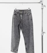 COLLUSION - x005 Petite - Jeans med lige ben i vasket sort
