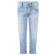 Drenge Justerbare Talje Jeans med Metallic Logo Patch