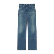 Blå Jeans med Lynlåslukning og Lommer