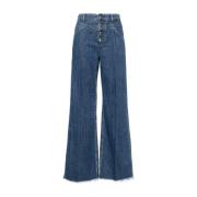 Blå Flare Jeans