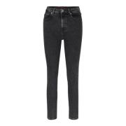 High-Waist Slim-Fit Jeans 5-Lomme Stil
