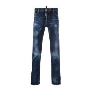 Logo-Patch Straight-Leg Jeans