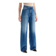 Bredbenede jeans i Narida Sapphire Java-stil