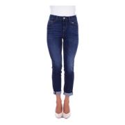 Blå Logo Jeans Lynlåslukning