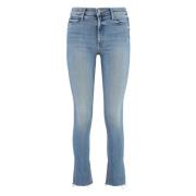 Dazzler Straight Leg Jeans med Frayed Hem