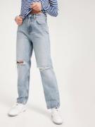 Only - High waisted jeans - Medium Blue Denim - Onlrobyn X Hw St L Ak Ds Dnm DOT478 - Jeans